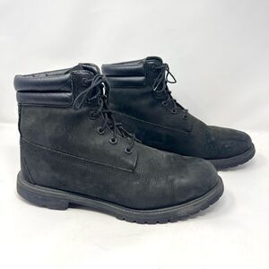 Timberland Women's Linden Woods 6-Inch Waterproof Boots in Black Nubuck Size 11